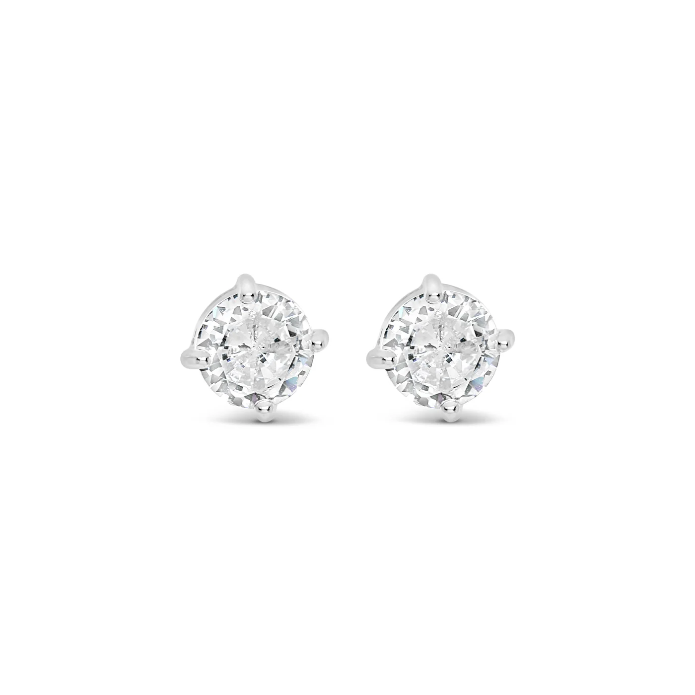 Lanes Gold Plated Cubic Zirconia Medium Stud Earrings - A4 - Image 3