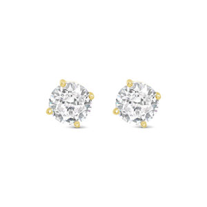 Lanes Gold Plated Cubic Zirconia Medium Stud Earrings - A4