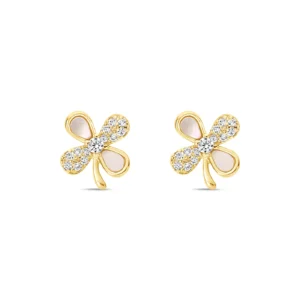 Lanes Flower Gold Plated Stud Earrings - A49