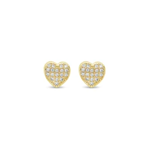 Lanes Heart Gold Plated Stud Earrings - A61