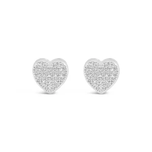 Lanes Heart Silver Plated Stud Earrings - A62