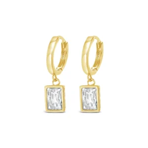 Lanes Gold Plated Cubic Zirconia Hoop Earrings - A8
