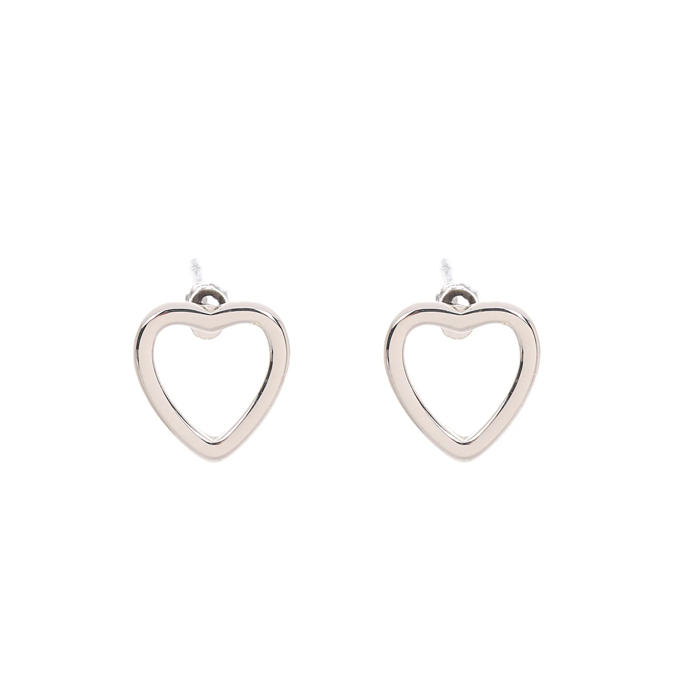 Lanes Heart Silver Plated Stud Earrings - A82