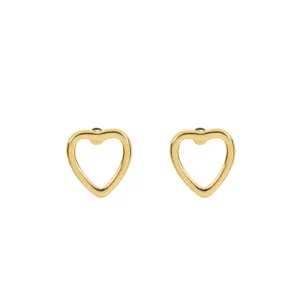 Lanes Heart Gold Plated Stud Earrings - A83