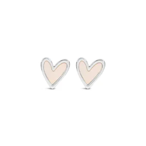Lanes Heart Silver Plated Stud Earrings - A87