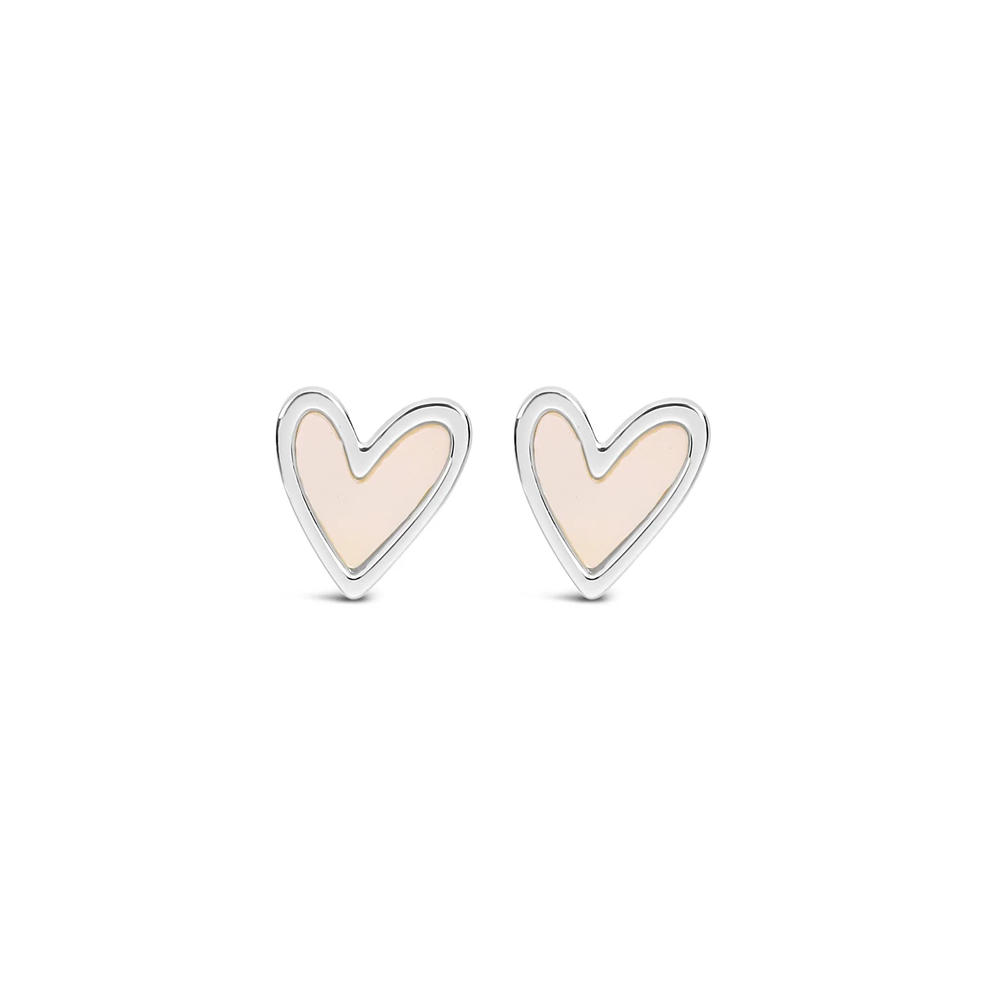 Lanes Heart Silver Plated Stud Earrings - A87
