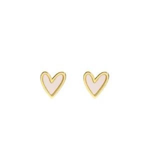 Lanes Heart Gold Plated Stud Earrings - A88