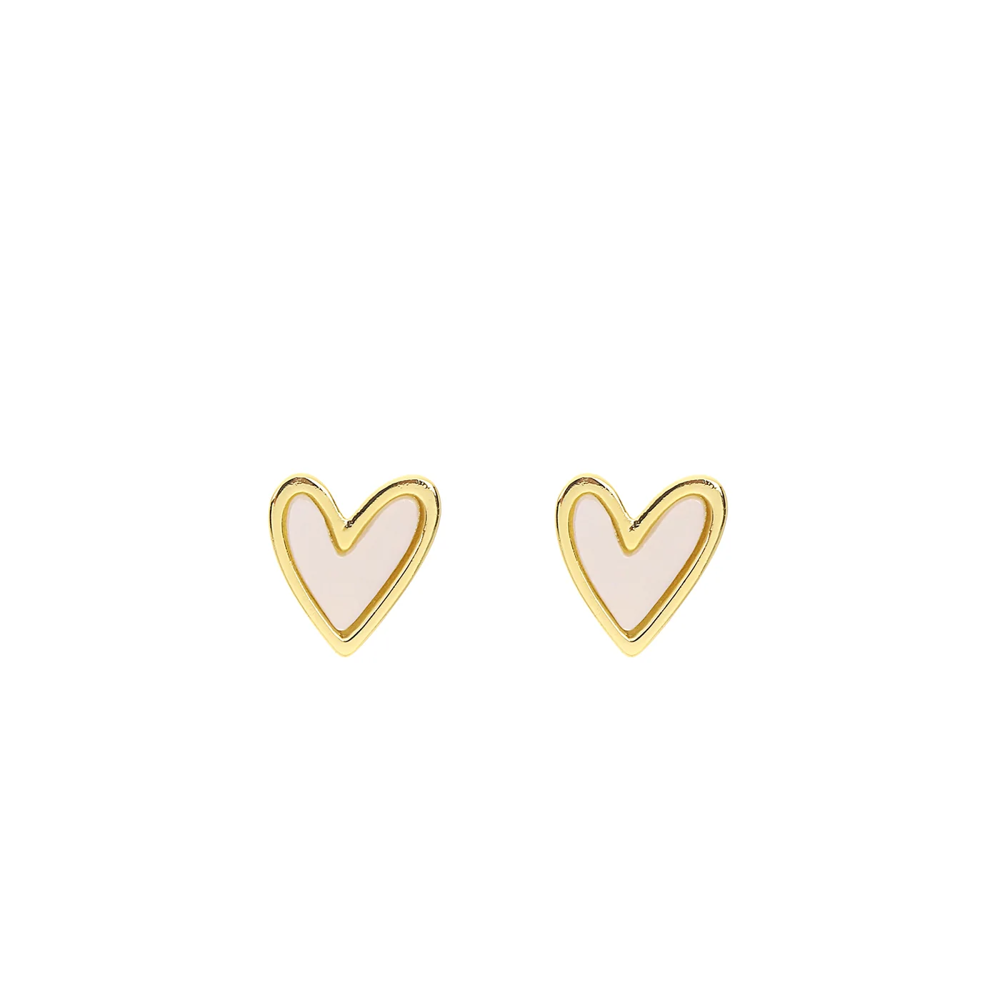 Lanes Heart Gold Plated Stud Earrings - A88
