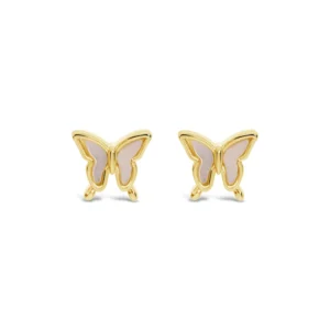 Lanes Butterfly Gold Plated Stud Earrings - A90