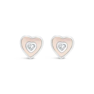 Lanes Hearts Silver Plated Stud Earrings - A91