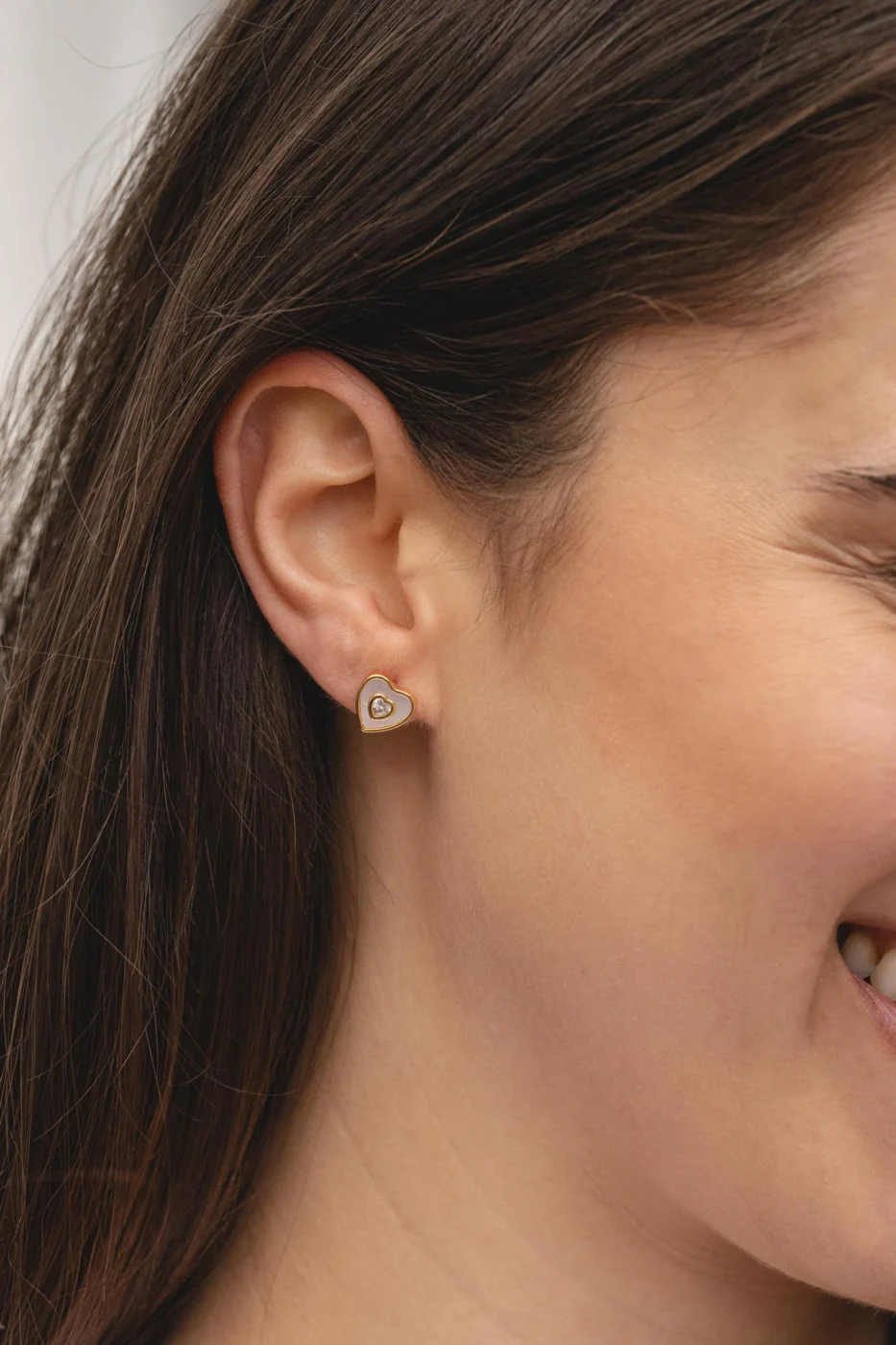 Lanes Hearts Gold Plated Stud Earrings - A92 - Image 2