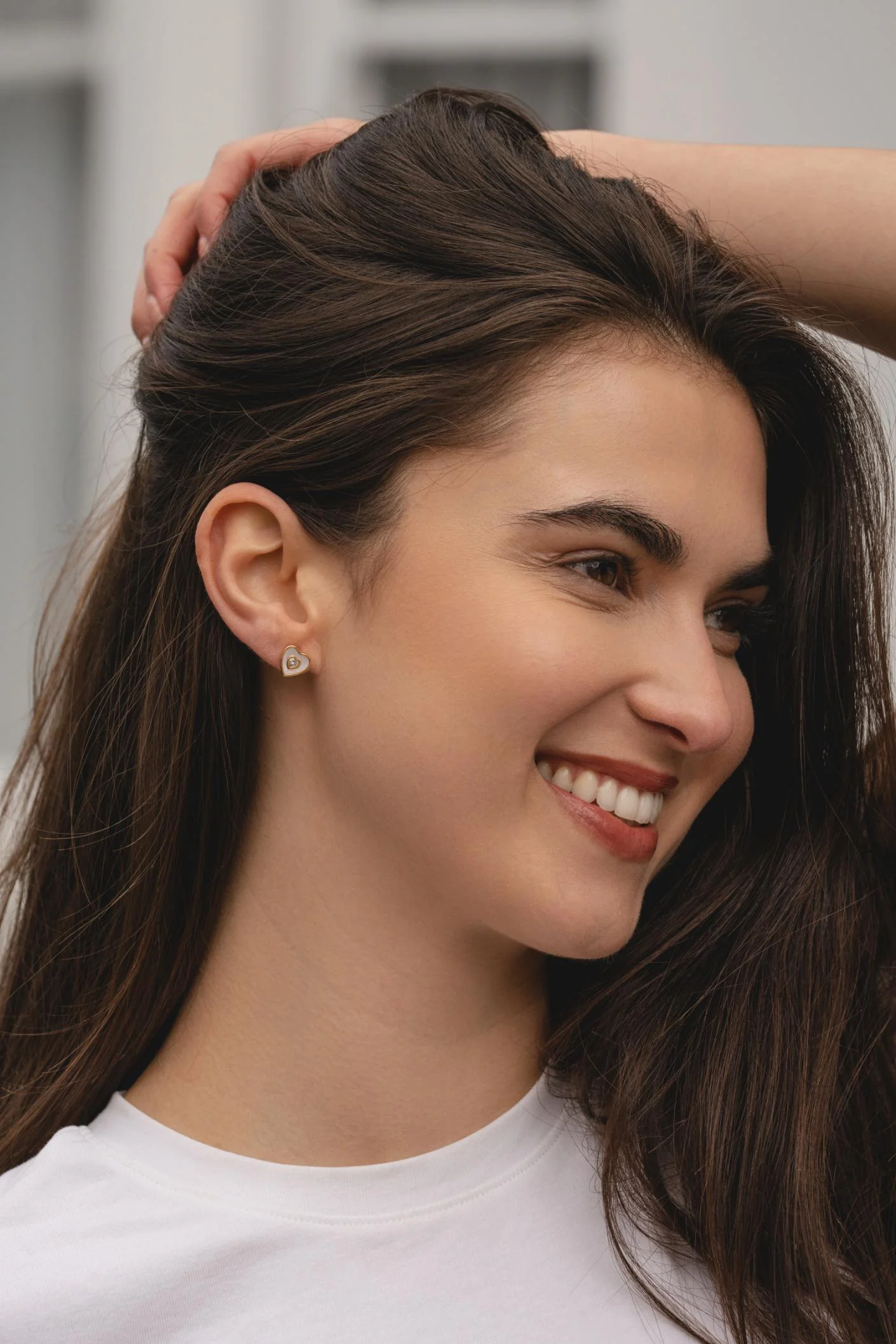 Lanes Hearts Gold Plated Stud Earrings - A92 - Image 3