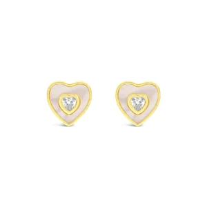 Lanes Hearts Gold Plated Stud Earrings - A92