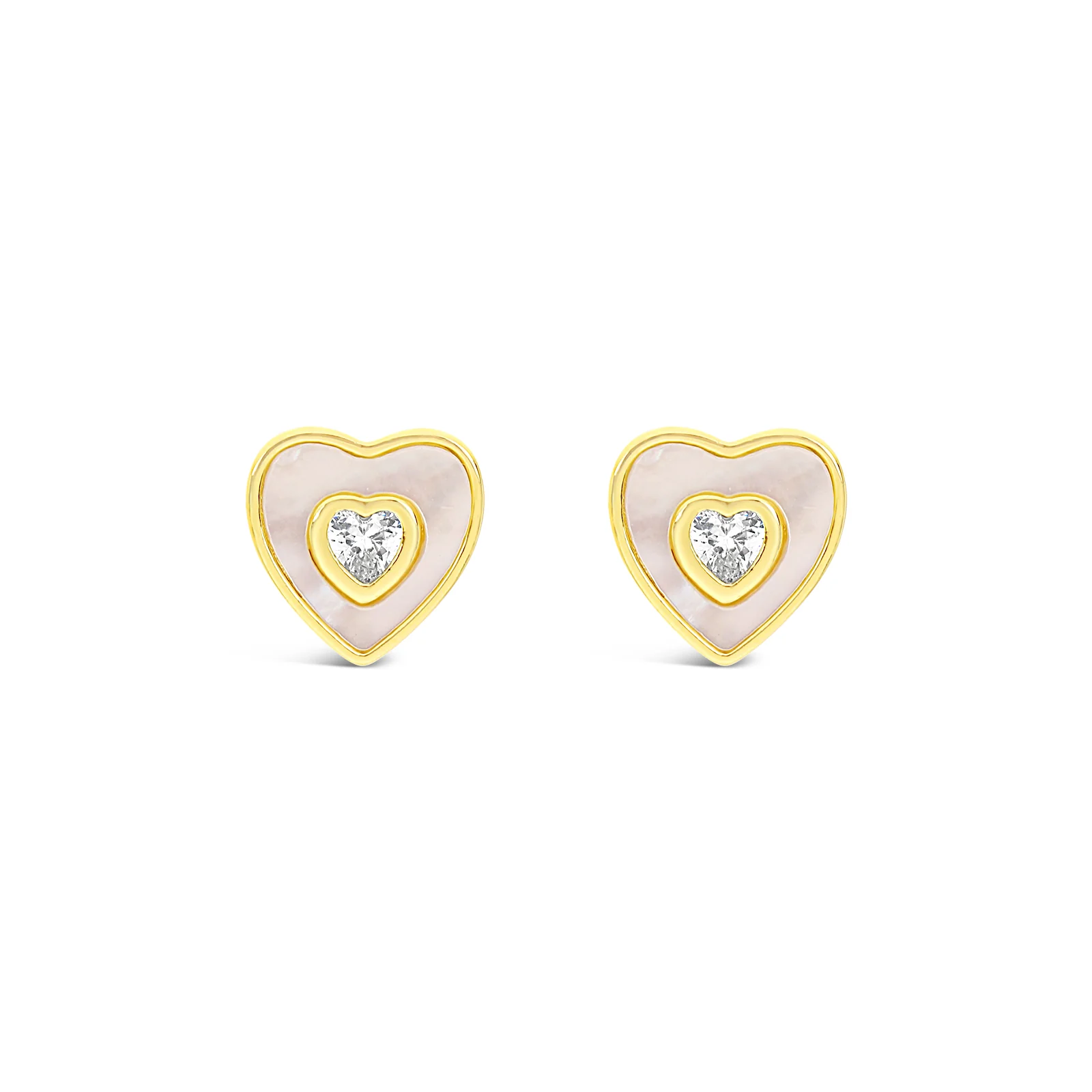 Lanes Hearts Gold Plated Stud Earrings - A92