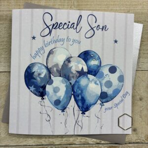 White Cotton Son Birthday Card - XHM37